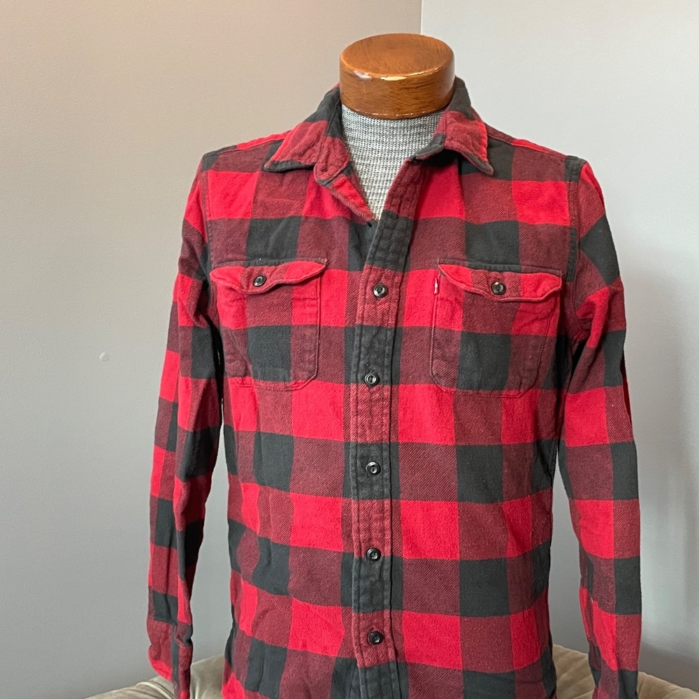 Levi's Red Flannel Button Down - image 6